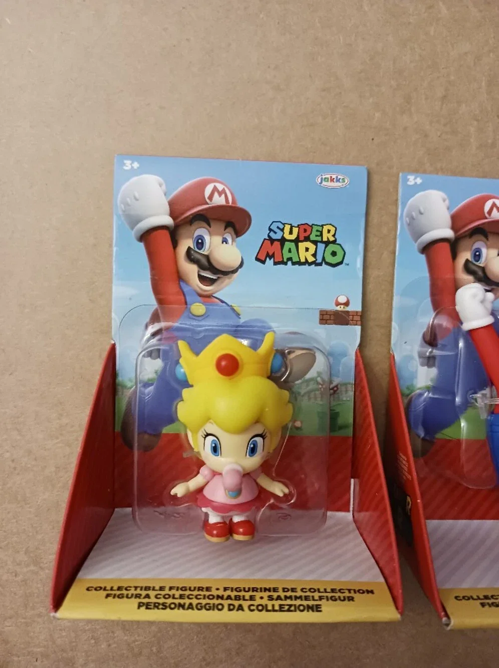 Lot Of 2 Jakks Pacific - Super Mario Bros. Mario + Baby Peach Princess